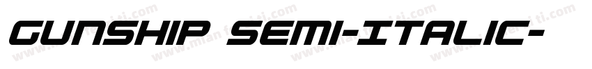 Gunship Semi-Italic字体转换